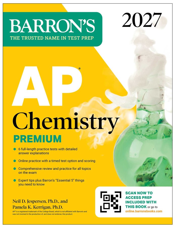 Barron's AP Chemistry Premium, 2027 (6 Practice Tests)