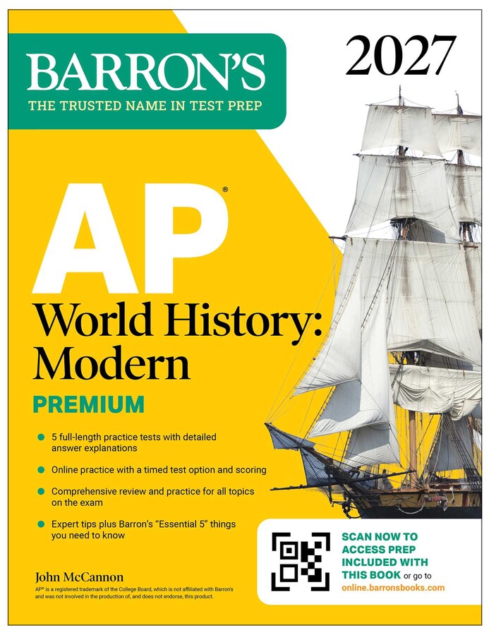 Barron's AP World History: Modern Premium, 2027