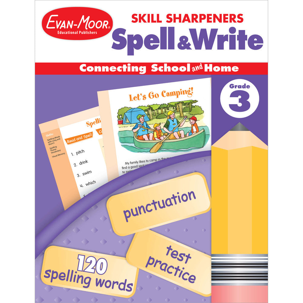 Skill Sharpeners: Spell & Write Workbook, Grade 3 cover