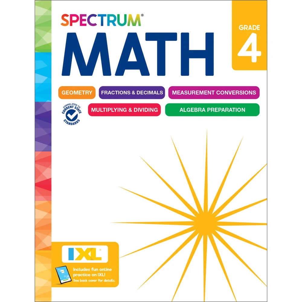 Spectrum Math Grade 4 (NEW Cover)
