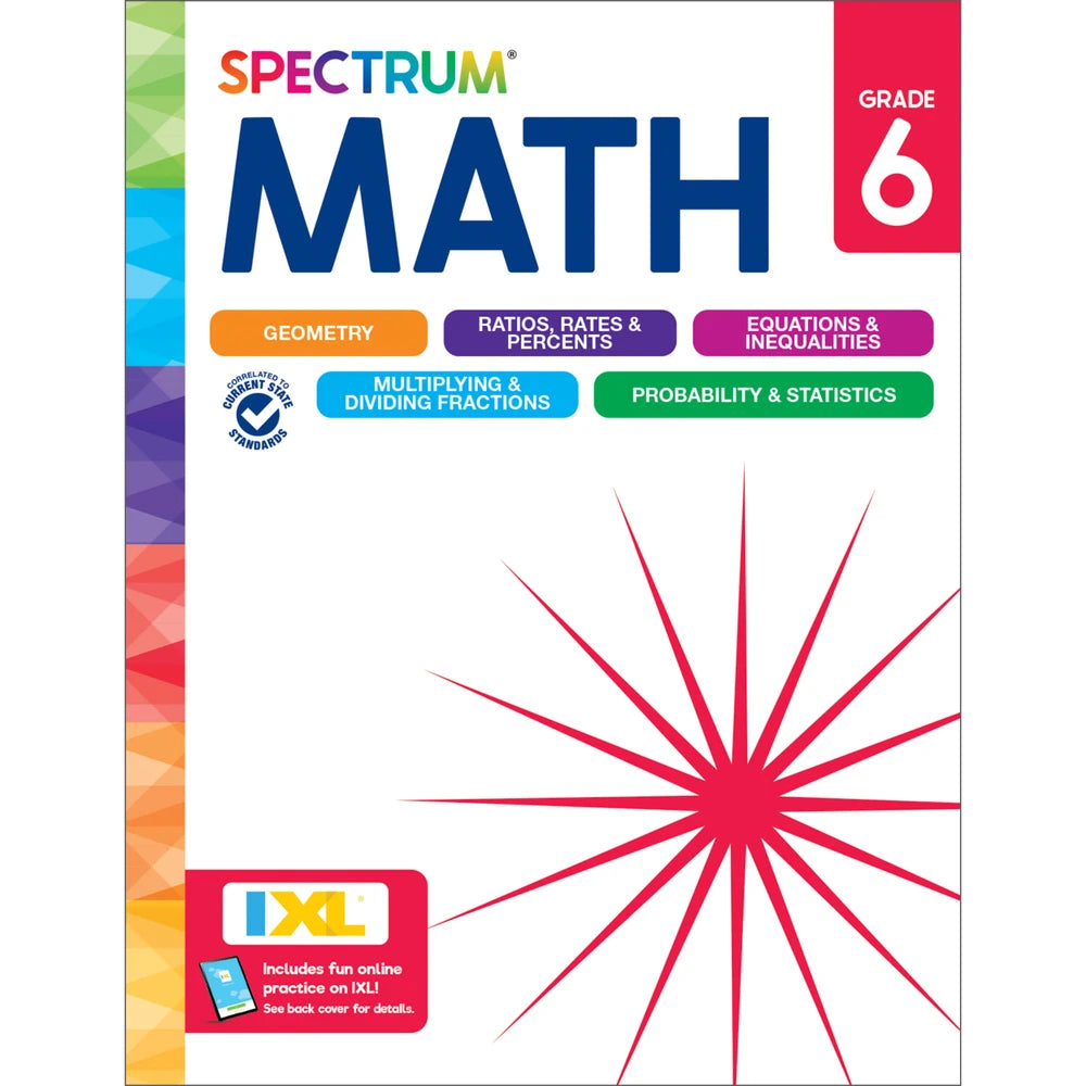 Spectrum Math Grade 6 (NEW Cover)