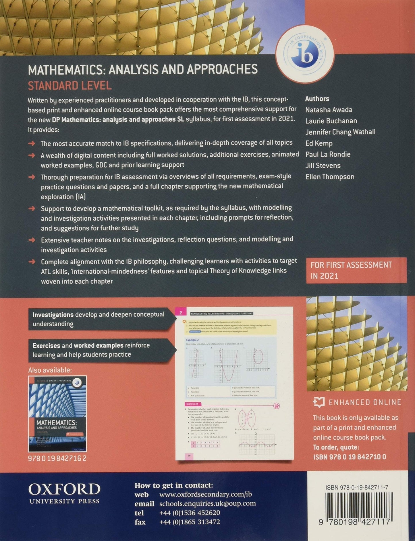 Oxford IB Mathematics: Analysis & Approaches, Course Companion (Standard Level)