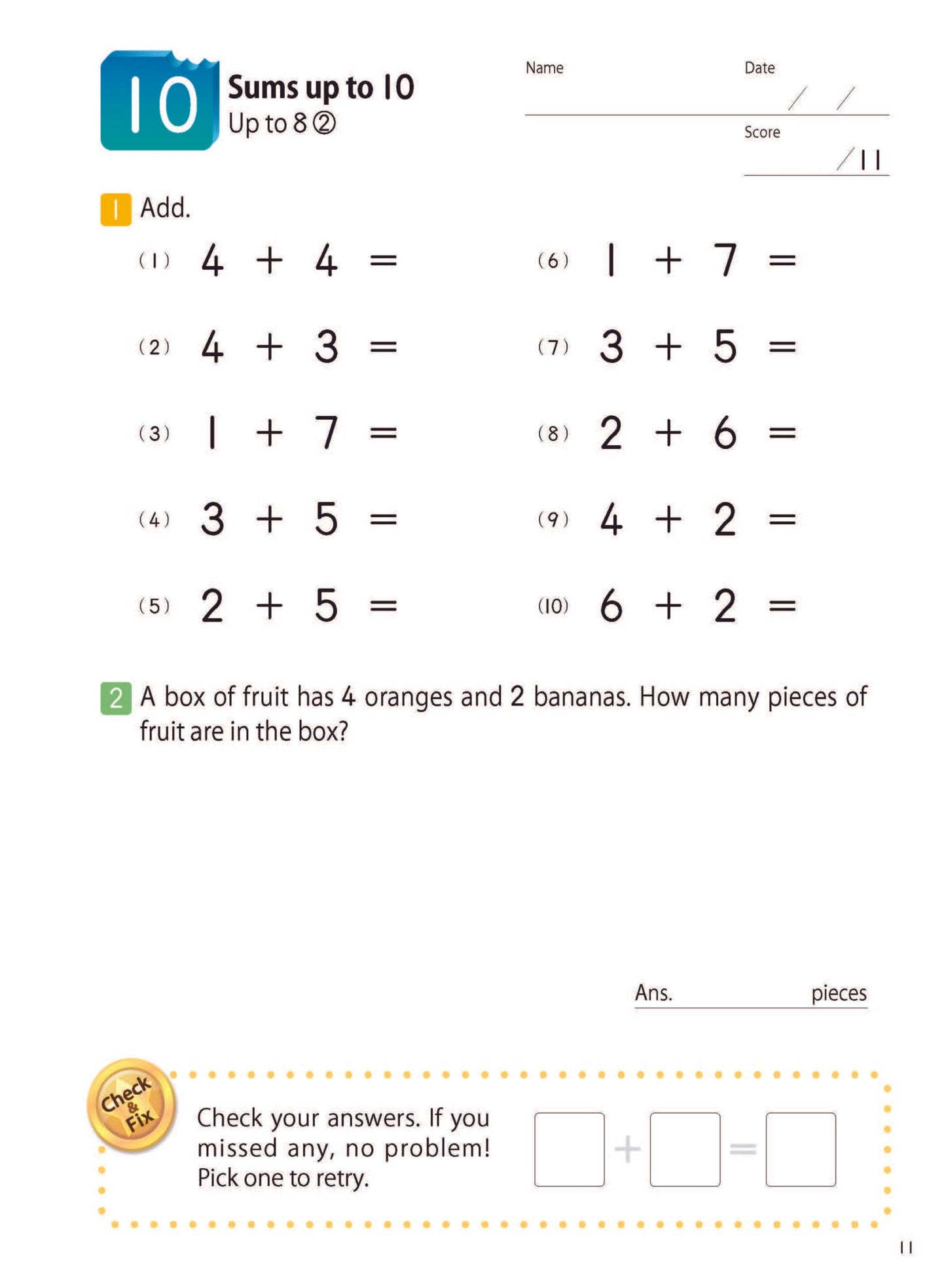 Kumon MathBites Addition & Subtraction Grade 1