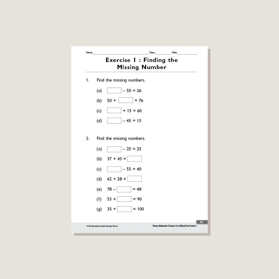 (Singapore Math) Primary Mathematics Extra Practice Common Core 2 (Grade 2)