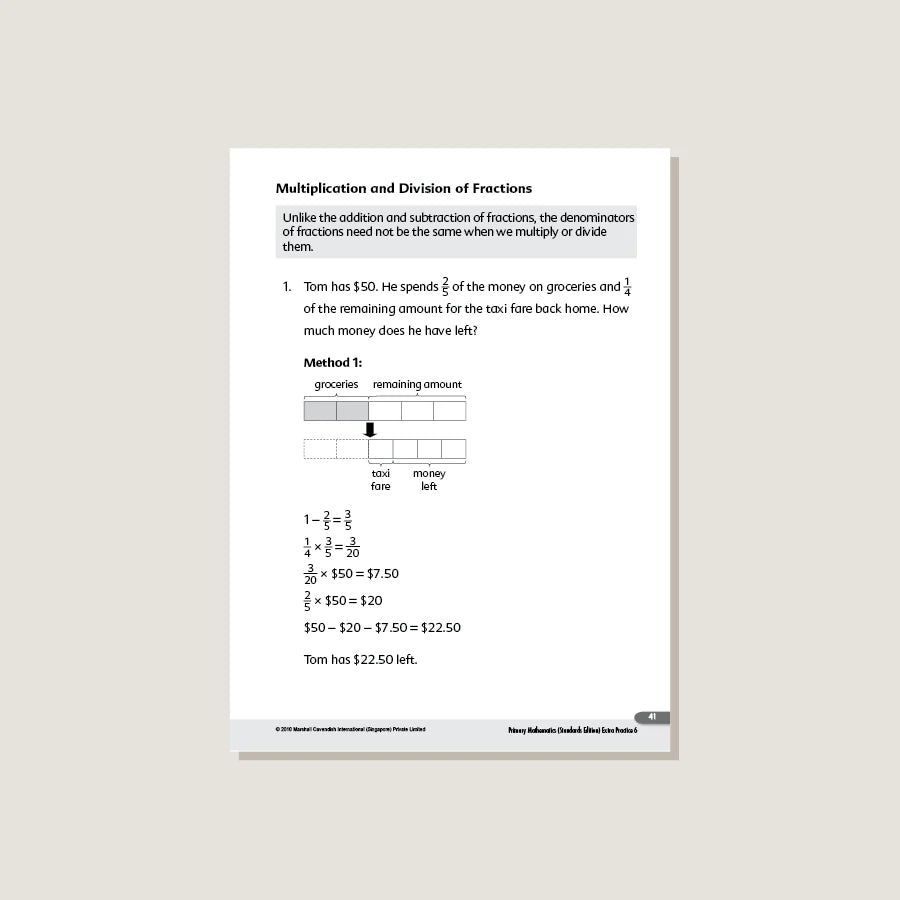 (Singapore Math) Primary Mathematics Extra Practice 6 (Grade 6)