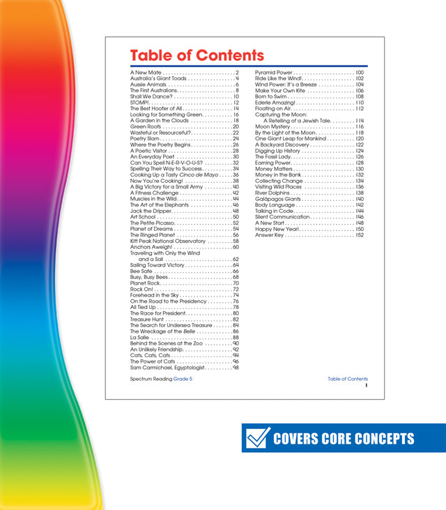 Spectrum Reading Grade 5