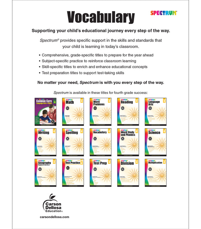 Spectrum Vocabulary Grade 4