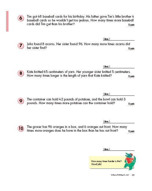 Kumon Word Problems Grade 4