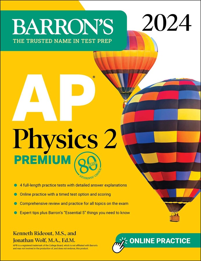 Barron's AP Physics 2 Premium, 2024: 4 Practice Tests + Comprehensive Review + Online Practice