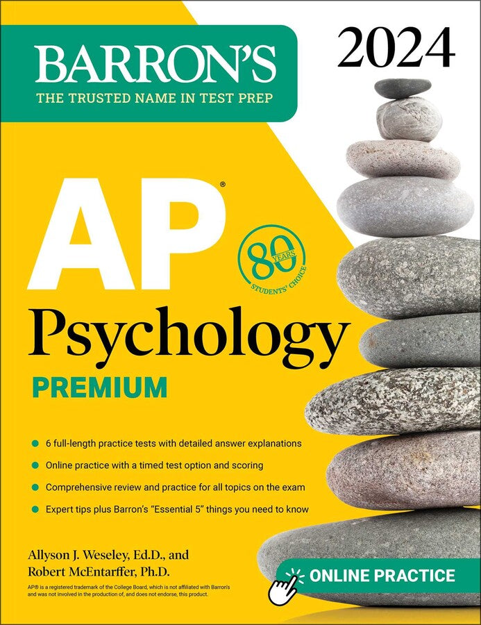 Barron's AP Psychology Premium, 2024 (Comprehensive Review With 6 Practice Tests + an Online Timed Test Option)