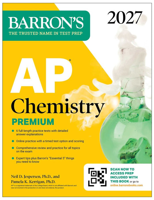 Barron's AP Chemistry Premium, 2027 (6 Practice Tests)