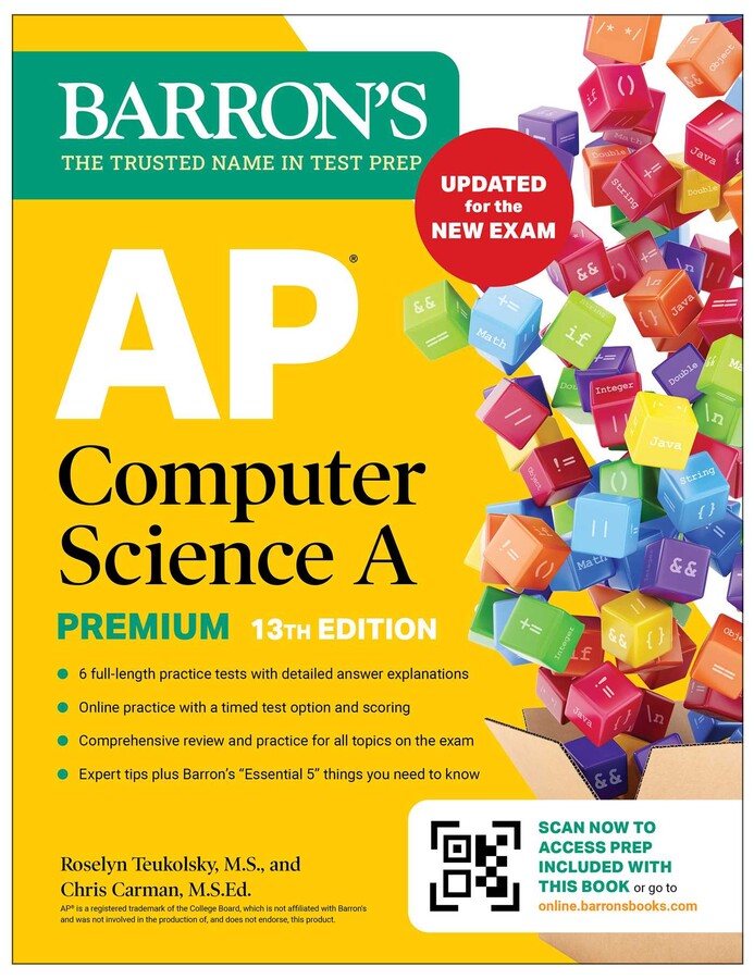 Barron's AP Computer Science A Premium, 13th Edition