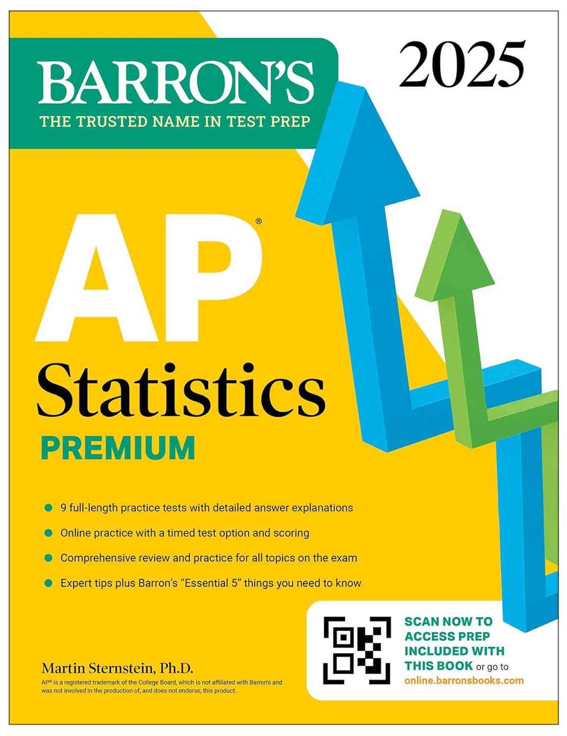 Barron's AP Statistics Premium, 2025: 9 Practice Tests