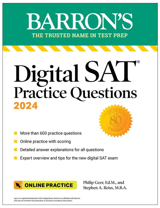 Barron's Digital SAT Practice Questions 2024