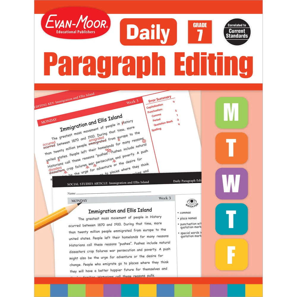Daily Paragraph Editing, Grade 7 - Teacher's Edition cover
