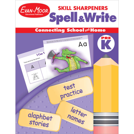 Skill Sharpeners: Spell & Write Workbook, PreK cover