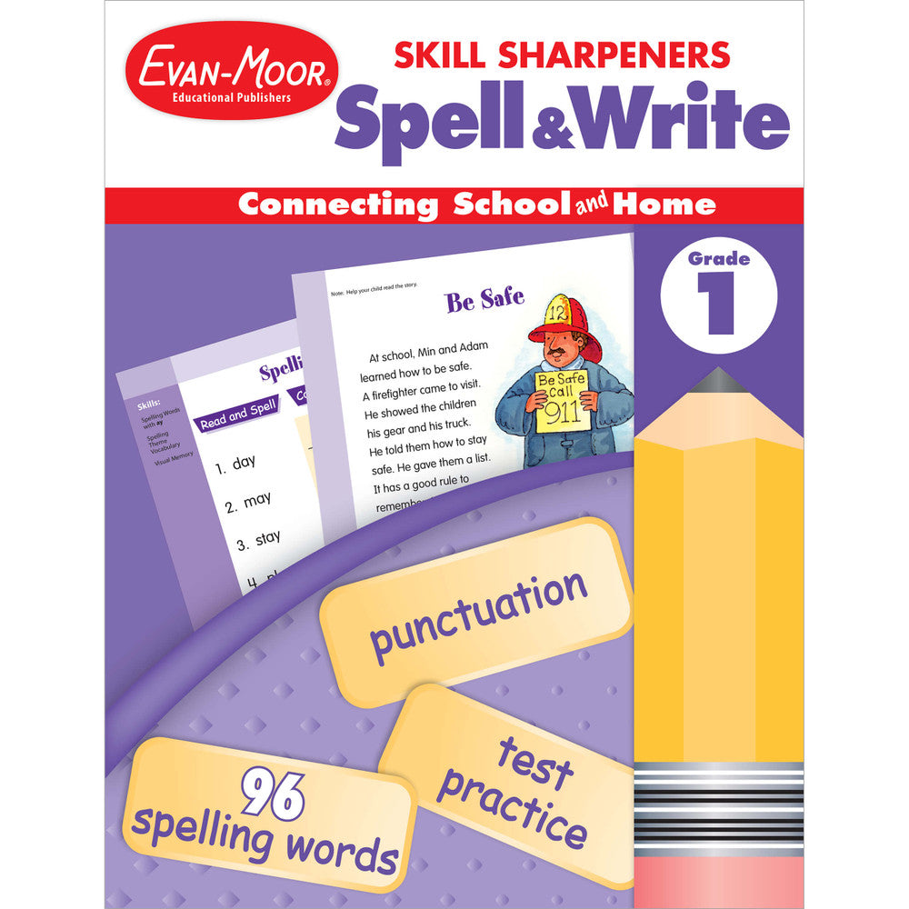 Skill Sharpeners: Spell & Write Workbook, Grade 1 cover