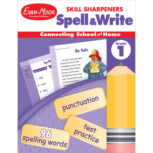 Skill Sharpeners: Spell & Write Workbook, Grade 1 cover