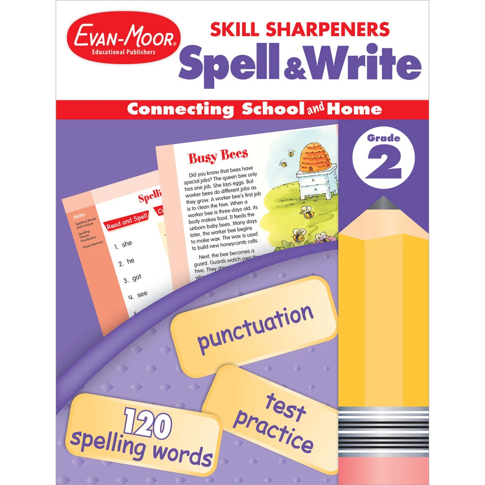 Skill Sharpeners: Spell & Write Workbook, Grade 2 cover