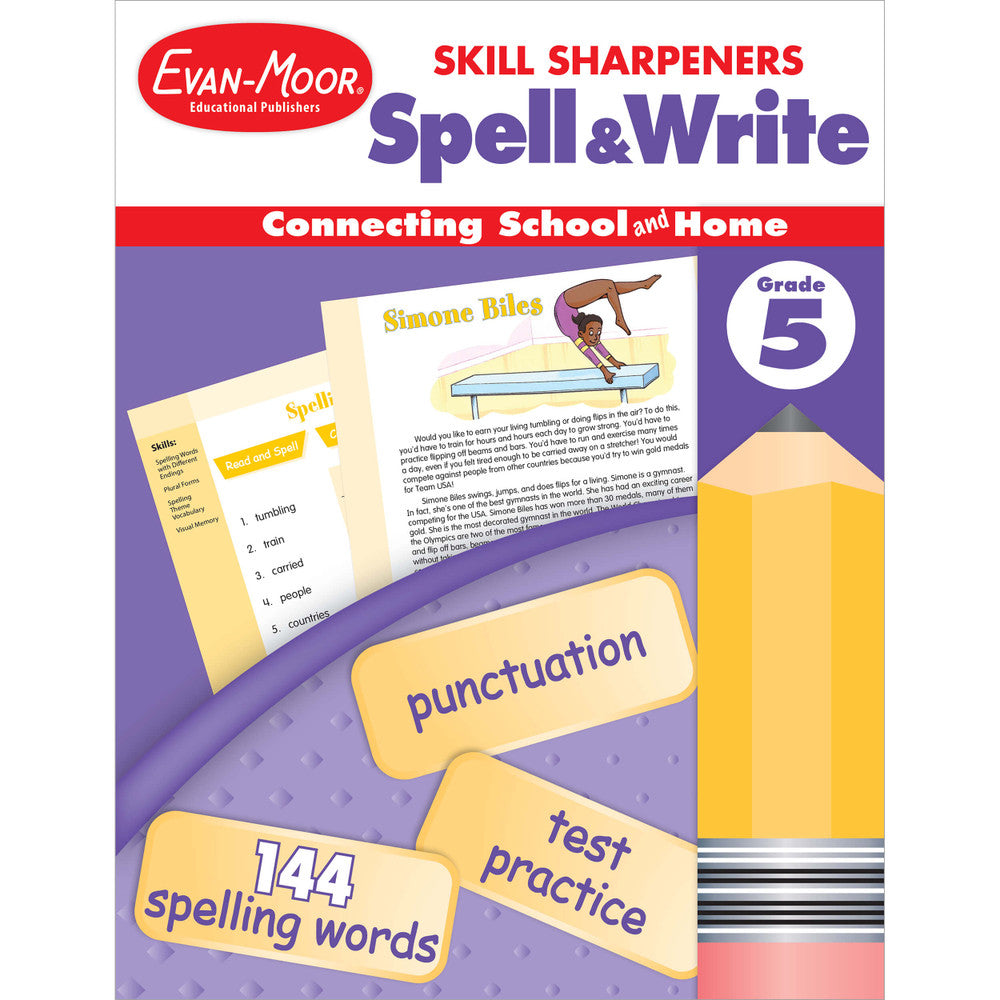 Skill Sharpeners: Spell & Write Workbook, Grade 5 cover