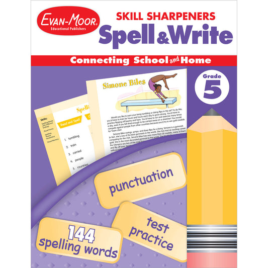Skill Sharpeners: Spell & Write Workbook, Grade 5 cover