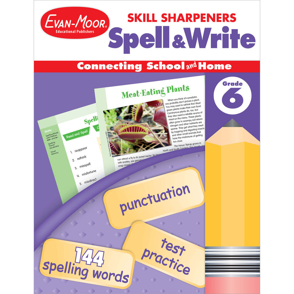 Skill Sharpeners: Spell & Write Workbook, Grade 6 cover