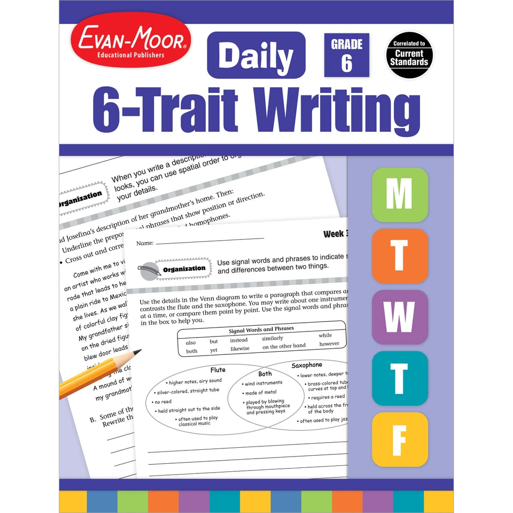 Daily 6-Trait Writing, Grade 6 - Teacher Resource Book cover