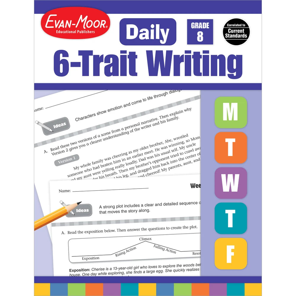 Daily 6-Trait Writing, Grade 8 - Teacher Resource Book cover