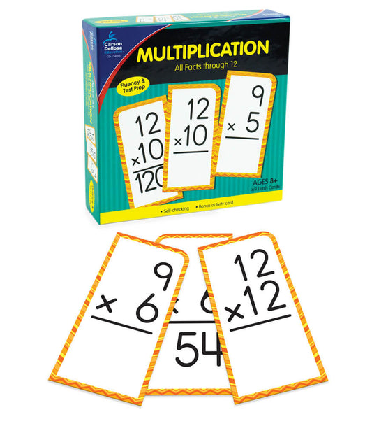 Multiplication Cards, All Facts through 12 (Ages 8+)