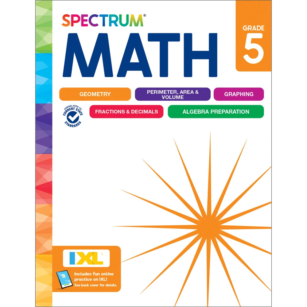 Spectrum Math Grade 5 (NEW Cover)