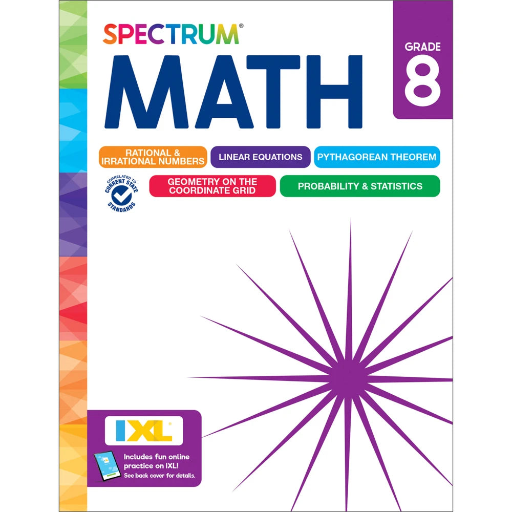 Spectrum Math Grade 8 (NEW Cover)