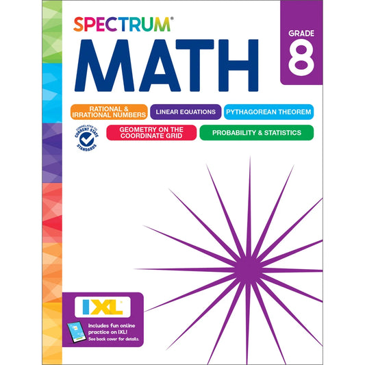 Spectrum Math Grade 8 (NEW Cover)
