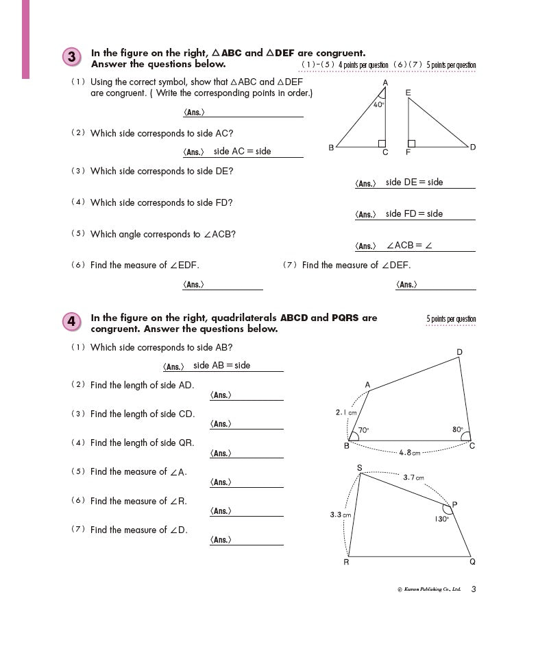 Kumon Geometry Grades 6-8