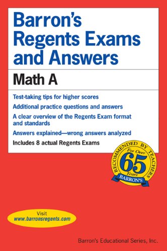 (Final Sale) Barron's Regents Exams: Math A (Grade 9)