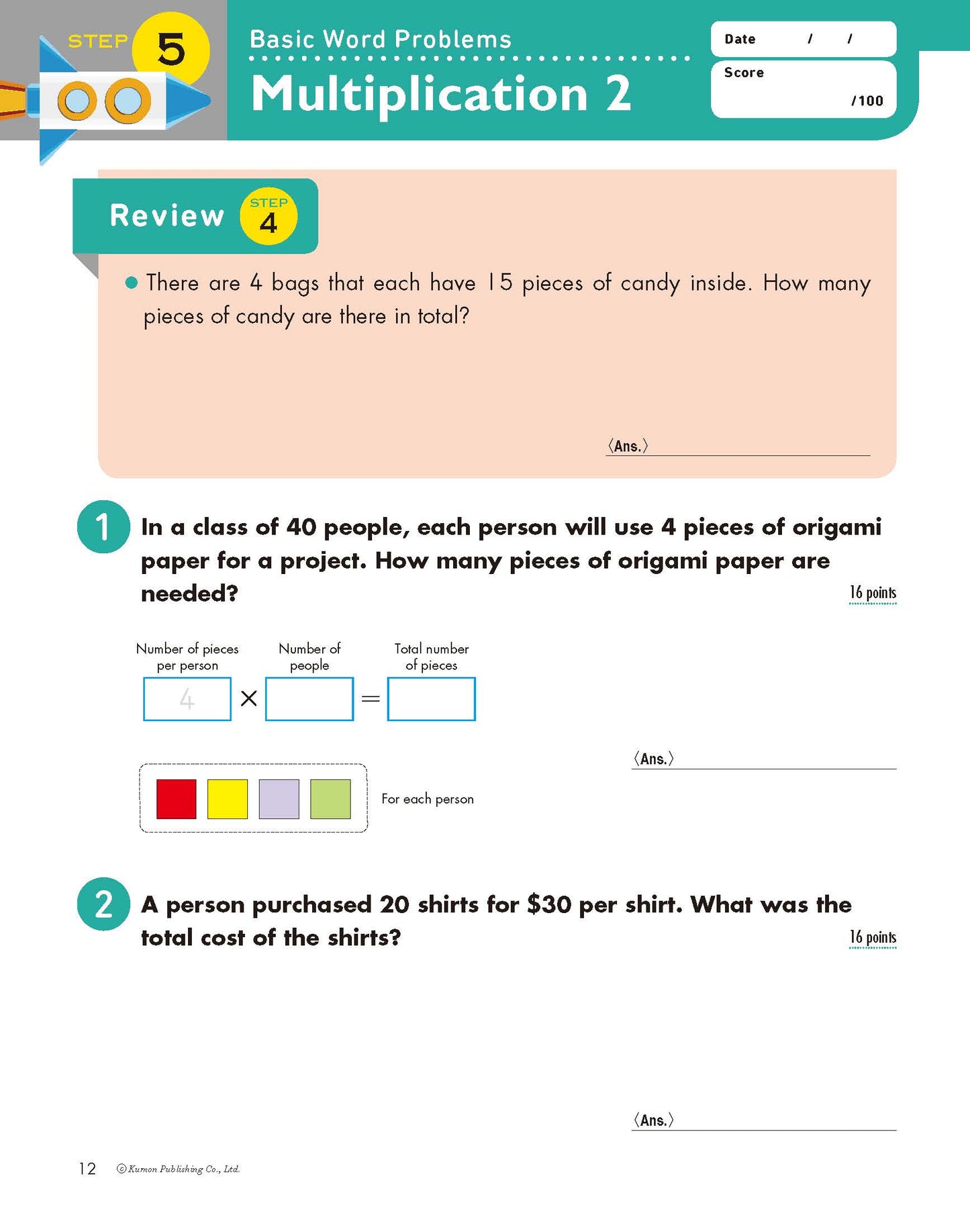 MathBoosters Word Problems Grades 3-6