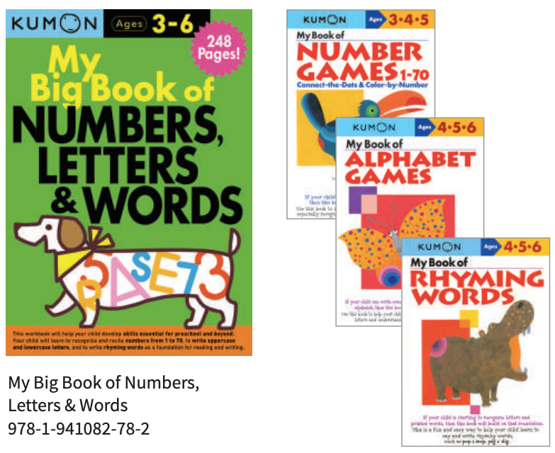 Kumon My Big Book of NUMBERS, LETTERS, AND WORDS (Ages 3-6)