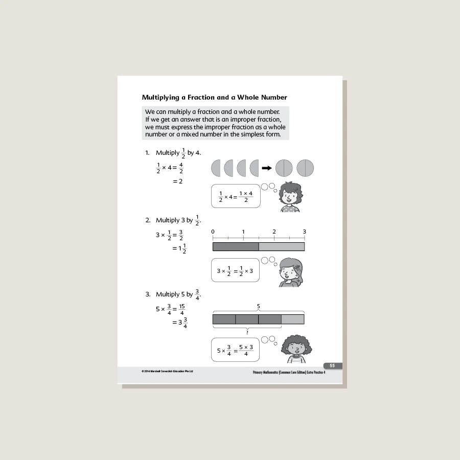 Model Question Math Primary (Singapore Math) Primary Mathematics Extra Practice Common Core 4 (Gra ...