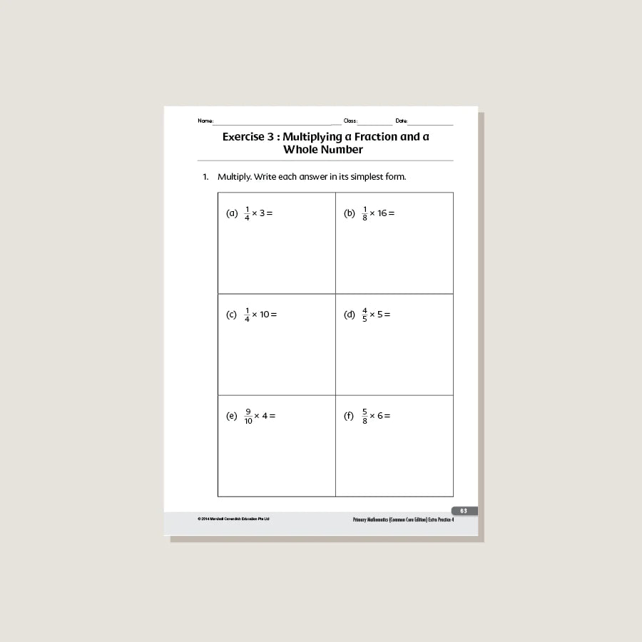(Singapore Math) Primary Mathematics Extra Practice Common Core 4 (Gra ...