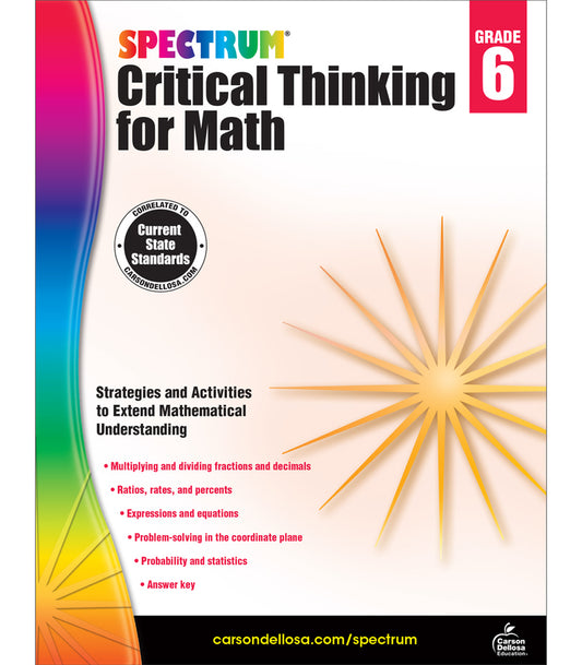 Spectrum Critical Thinking for Math Grade 6