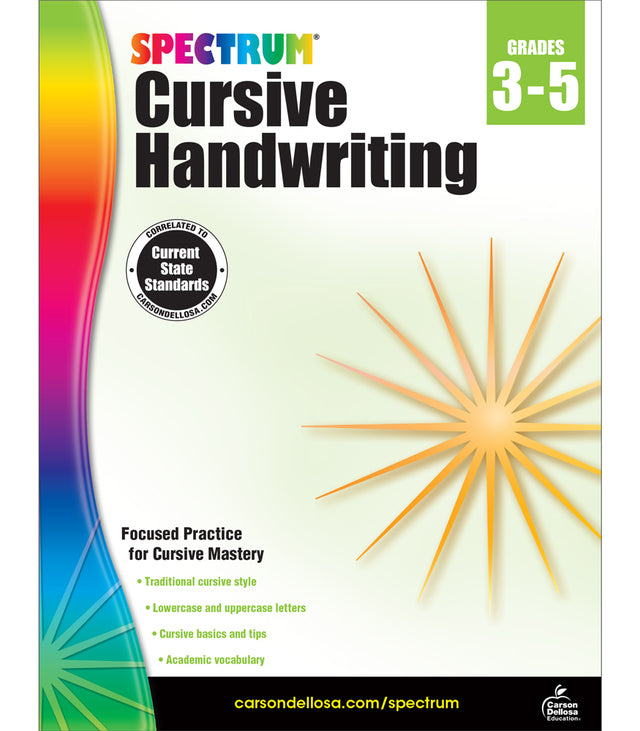 Spectrum Cursive Handwriting Gr. 3-5