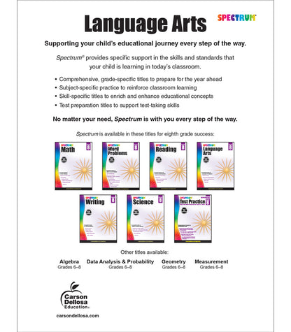 Spectrum Language Arts Gr. 8