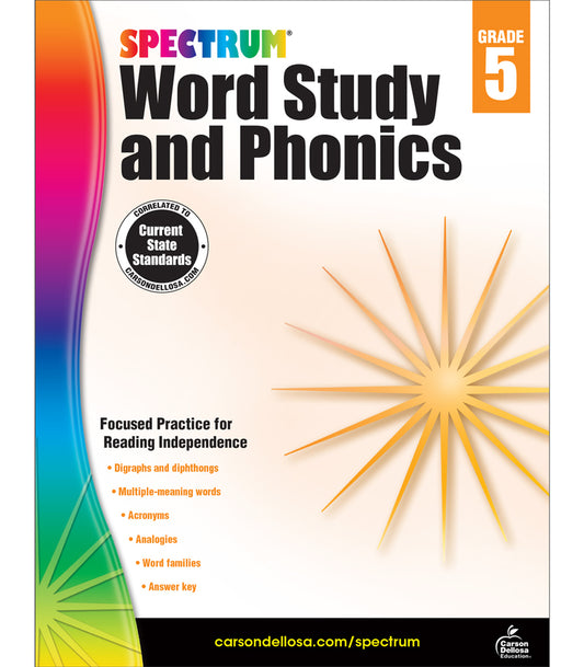 Spectrum Word Study and Phonics Gr. 5