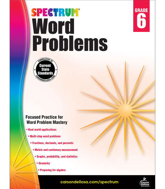 Spectrum Word Problems Grade 6