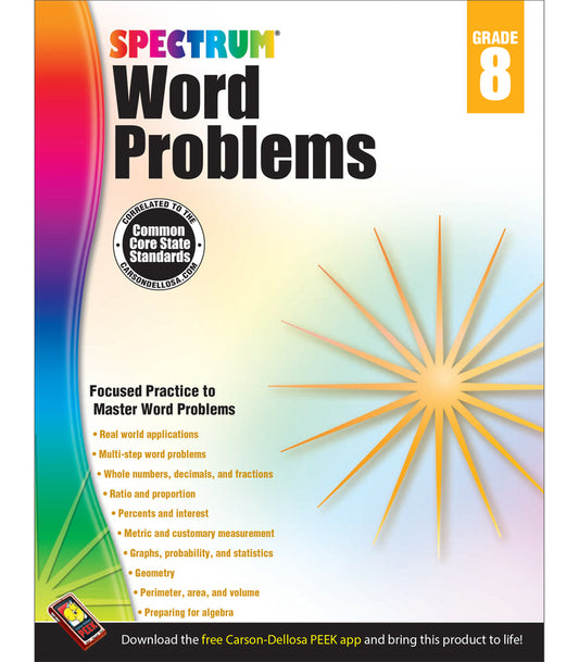 Spectrum Word Problems Grade 8