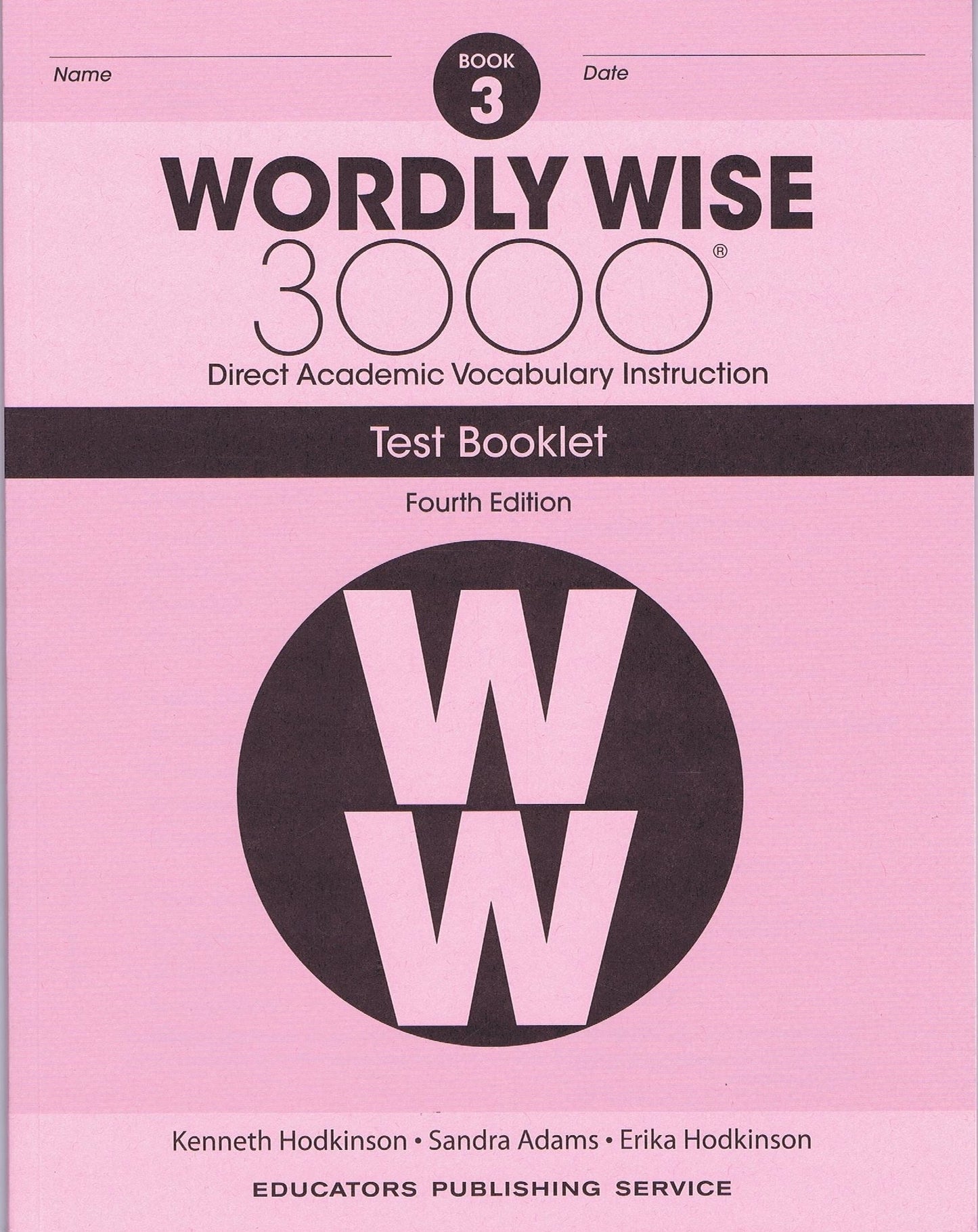Wordly Wise 3000 (4th Edition) Test Booklet Book 3 (Gr. 3)